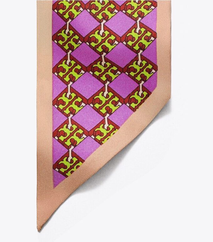 3d Checkered Logo Silk Ribbon Tie