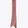 3d Checkered Logo Silk Ribbon Tie
