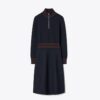 A-Line Turtleneck Zip Dress