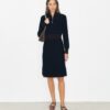 A-Line Turtleneck Zip Dress