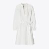 Balloon Sleeve Cotton Tunic Dress