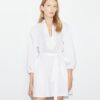 Balloon Sleeve Cotton Tunic Dress