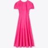 Balloon Sleeve Linen Dress