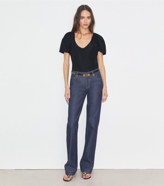 Balloon Sleeve Viscose Top