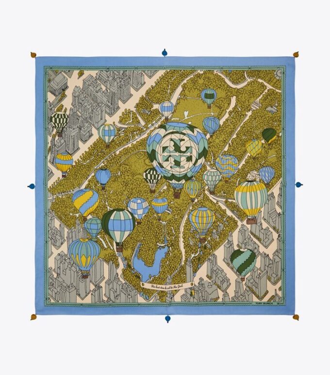 Balloons In The Sky Silk Square Scarf