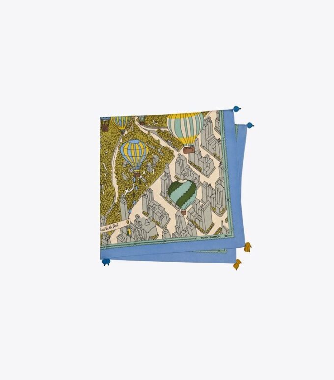 Balloons In The Sky Silk Square Scarf