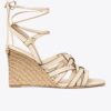 Basket-Weave Espadrille Wedge