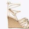 Basket-Weave Espadrille Wedge