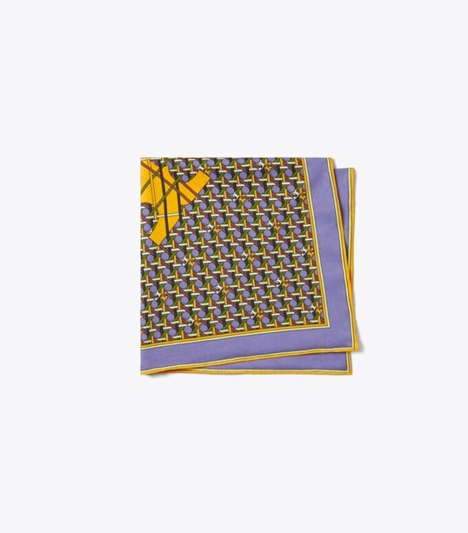 Basket-Weave Logo Jersey Neckerchief
