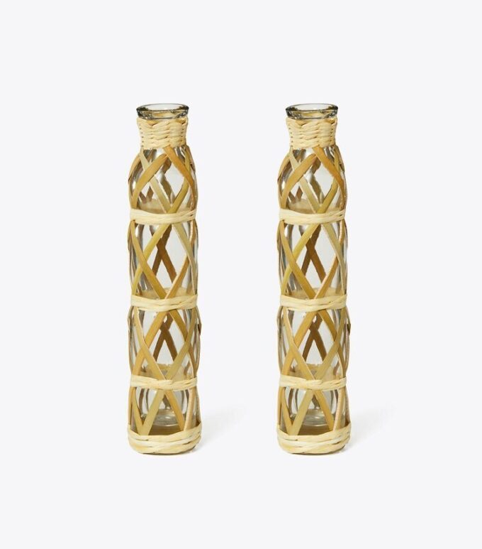 Basketweave Vase, Set Of 2