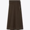 Belted Jersey Skirt