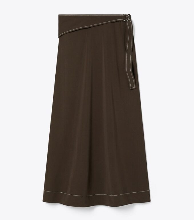 Belted Jersey Skirt