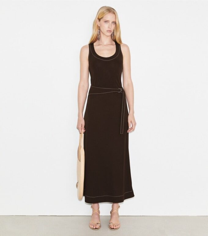 Belted Jersey Skirt