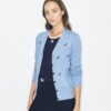 Birdie-Embroidered Cashmere Cardigan