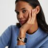 Braided Band For Apple Watch®, Cream/Black Leather, 38 Mm – 40 Mm