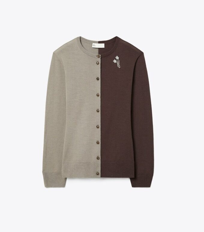 Brooch Wool Cardigan