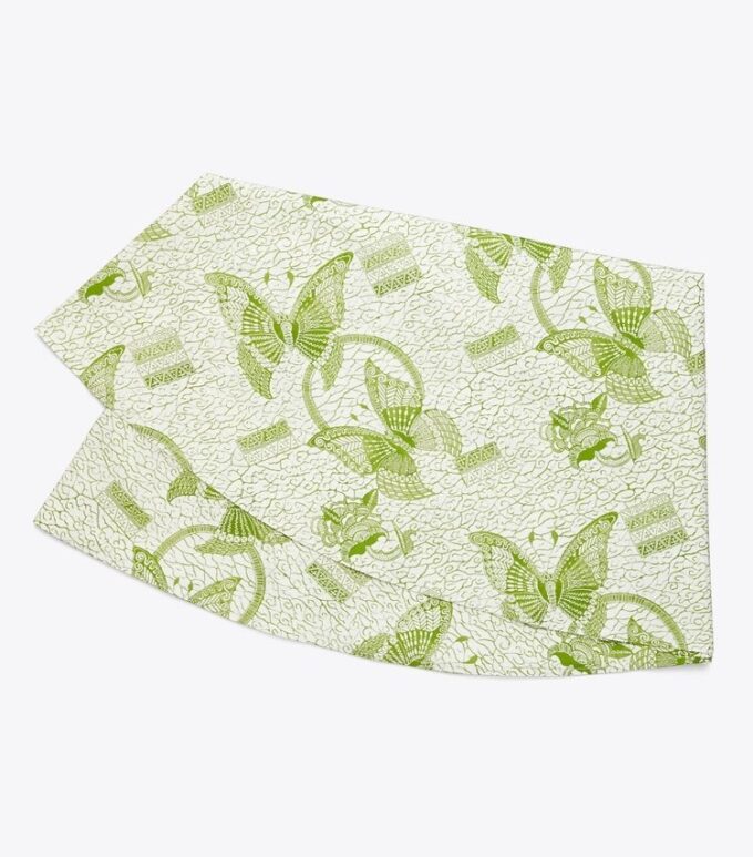 Butterfly Batik Round Tablecloth, 108″