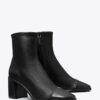 Cap-Toe Heeled Ankle Boot