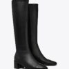 Cap-Toe Knee-High Boot