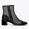 Cap-Toe Low Heeled Ankle Boot