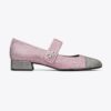Cap-Toe Mary Jane Pavé Heeled Ballet