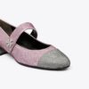 Cap-Toe Mary Jane Pavé Heeled Ballet