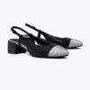 Cap-Toe Pavé Slingback
