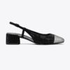 Cap-Toe Pavé Slingback