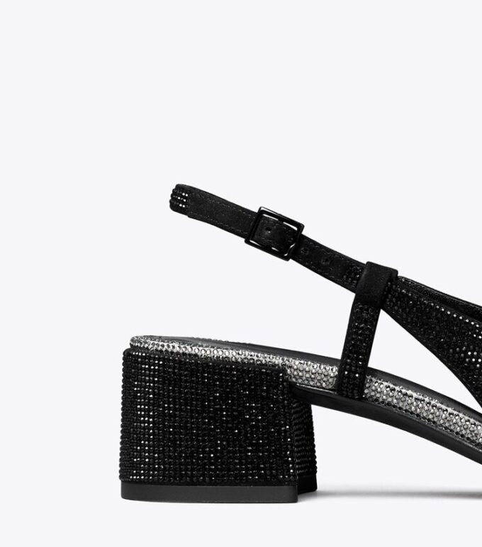 Cap-Toe Pavé Slingback