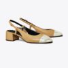 Cap-Toe Slingback Pump