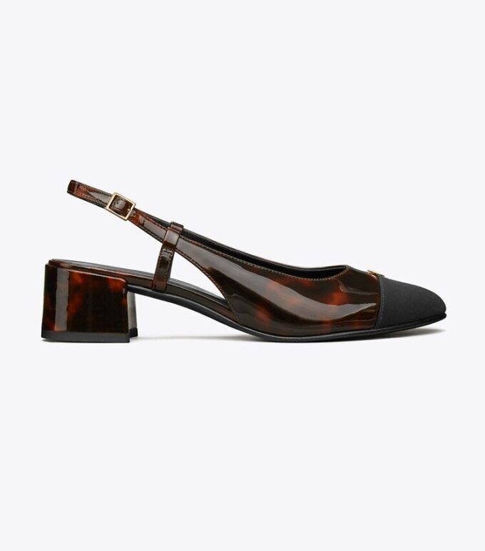 Cap-Toe Slingback Pump