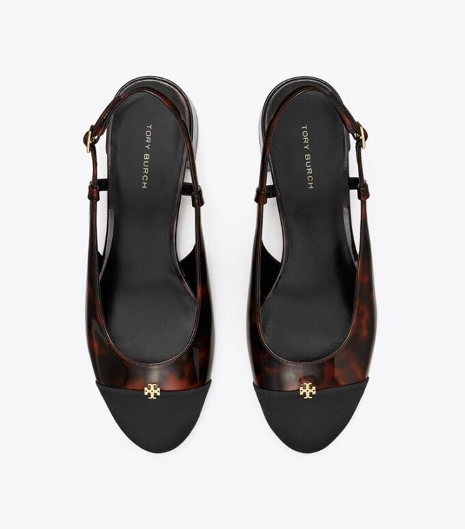 Cap-Toe Slingback Pump