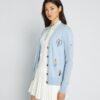 Cashmere Embroidered Golf Cardigan