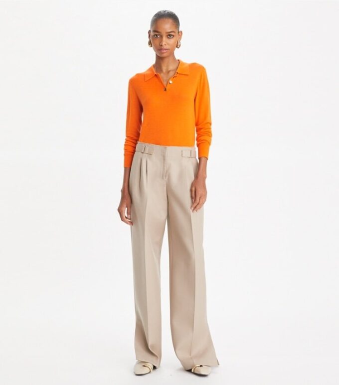 Cashmere Long-Sleeve Polo