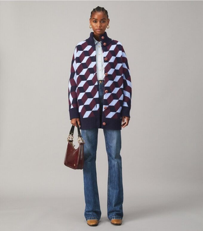 Chevron Sweater Coat