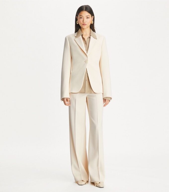 Cinched Twill Blazer