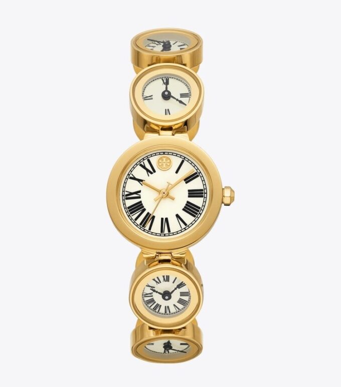 Clock Watch, Gold-Tone Stainless Steel