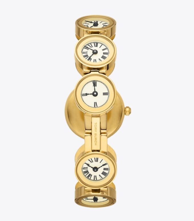 Clock Watch, Gold-Tone Stainless Steel