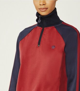 Color-Block Half-Zip Pullover