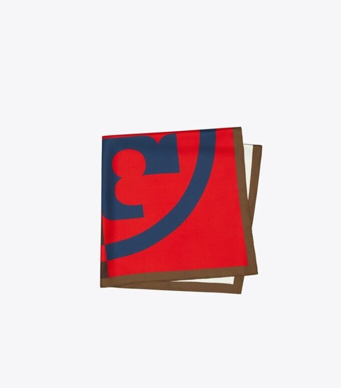 Colorblock Logo Silk Square