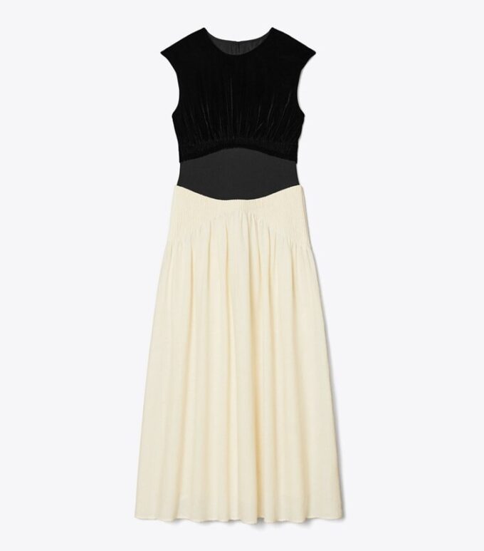 Colorblock Pleated Dress
