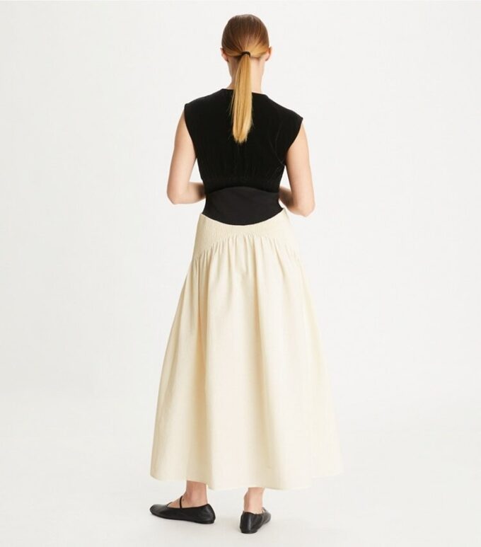 Colorblock Pleated Dress