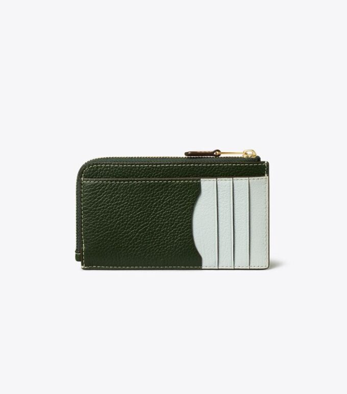 Colorblock Zip Card Case