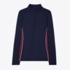 Contrast Piped Half-Zip Pullover