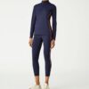 Contrast Piped Half-Zip Pullover