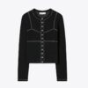 Cotton And Nylon Mesh Cardigan