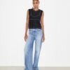 Cotton And Nylon Mesh Top