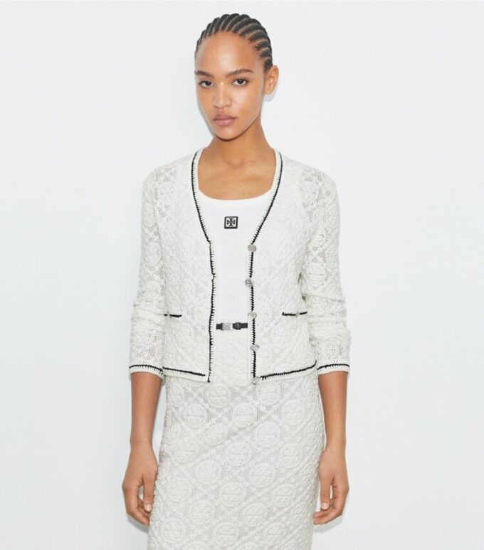 Cotton Logo Lace Cardigan Cotton Logo Lace Cardigan