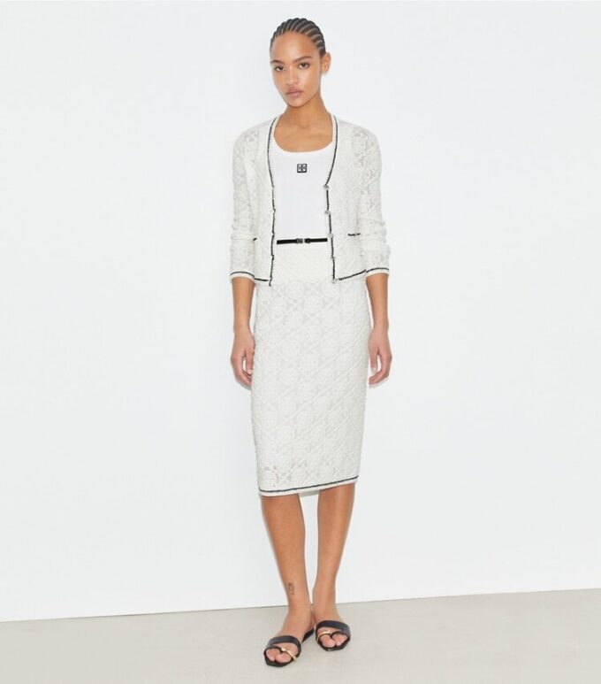 Cotton Logo Lace Cardigan Cotton Logo Lace Cardigan