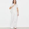 Cotton Logo Lace Polo Top